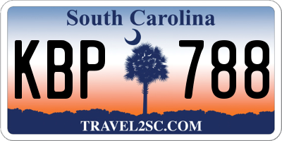 SC license plate KBP788