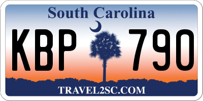 SC license plate KBP790