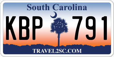 SC license plate KBP791