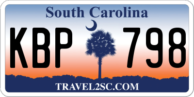 SC license plate KBP798