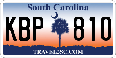 SC license plate KBP810