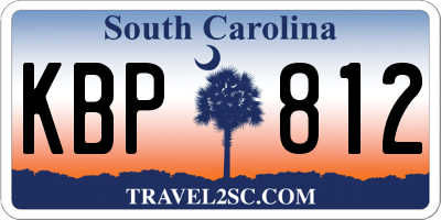 SC license plate KBP812
