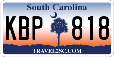 SC license plate KBP818