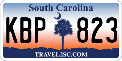 SC license plate KBP823