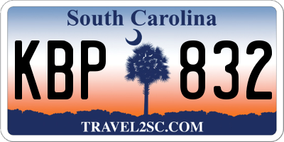 SC license plate KBP832