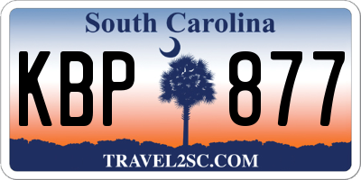 SC license plate KBP877