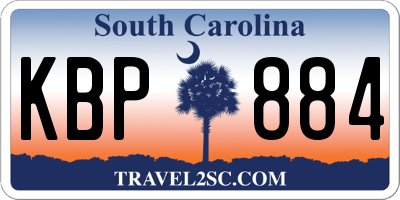 SC license plate KBP884