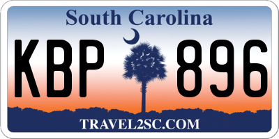 SC license plate KBP896