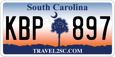 SC license plate KBP897