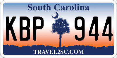 SC license plate KBP944
