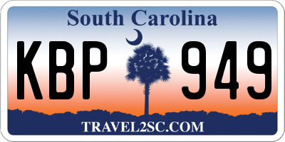 SC license plate KBP949