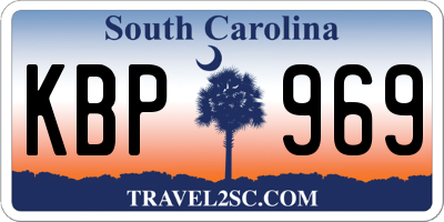 SC license plate KBP969