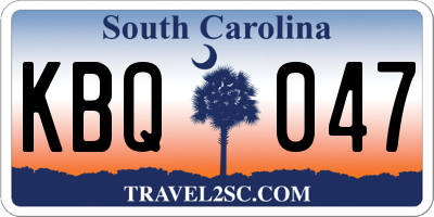 SC license plate KBQ047