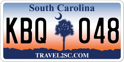 SC license plate KBQ048
