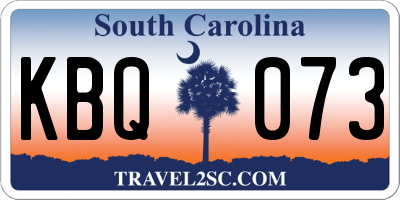 SC license plate KBQ073