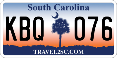 SC license plate KBQ076