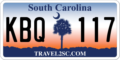 SC license plate KBQ117