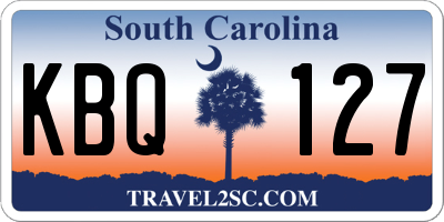 SC license plate KBQ127