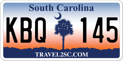 SC license plate KBQ145