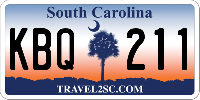 SC license plate KBQ211