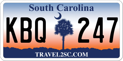 SC license plate KBQ247