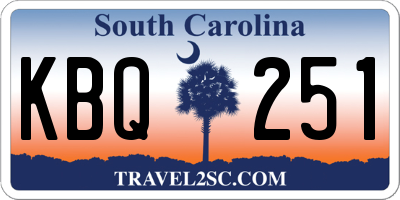 SC license plate KBQ251