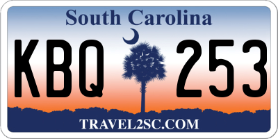 SC license plate KBQ253