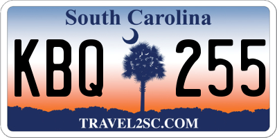 SC license plate KBQ255