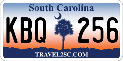 SC license plate KBQ256