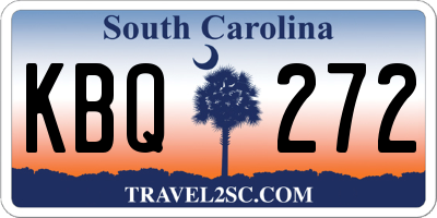 SC license plate KBQ272
