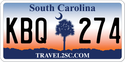 SC license plate KBQ274