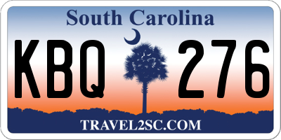 SC license plate KBQ276