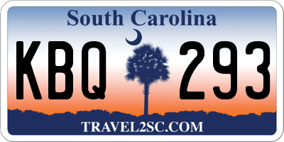 SC license plate KBQ293