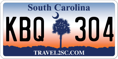 SC license plate KBQ304
