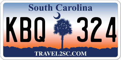 SC license plate KBQ324