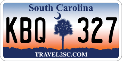 SC license plate KBQ327