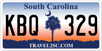 SC license plate KBQ329