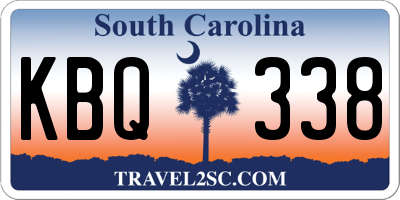SC license plate KBQ338