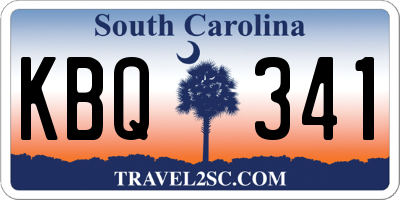 SC license plate KBQ341