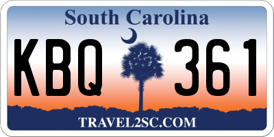 SC license plate KBQ361