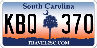 SC license plate KBQ370