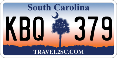 SC license plate KBQ379