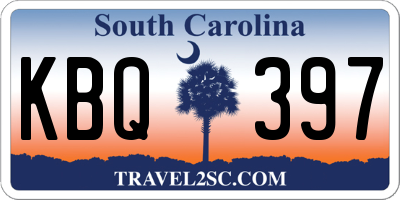 SC license plate KBQ397