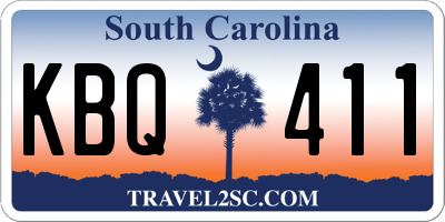 SC license plate KBQ411