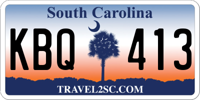 SC license plate KBQ413