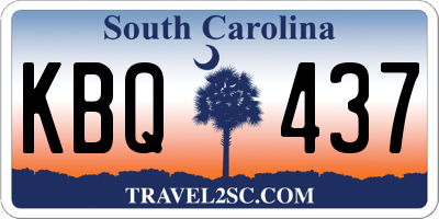 SC license plate KBQ437