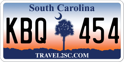 SC license plate KBQ454