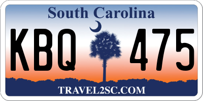 SC license plate KBQ475