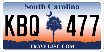 SC license plate KBQ477