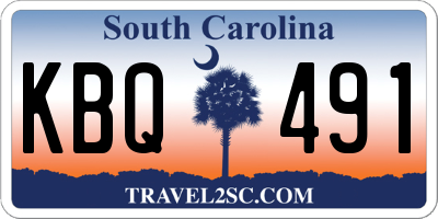 SC license plate KBQ491